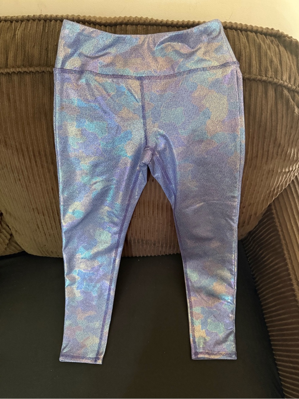 MTA Sport Shimmering Lavender & Blue Girls' Leggings